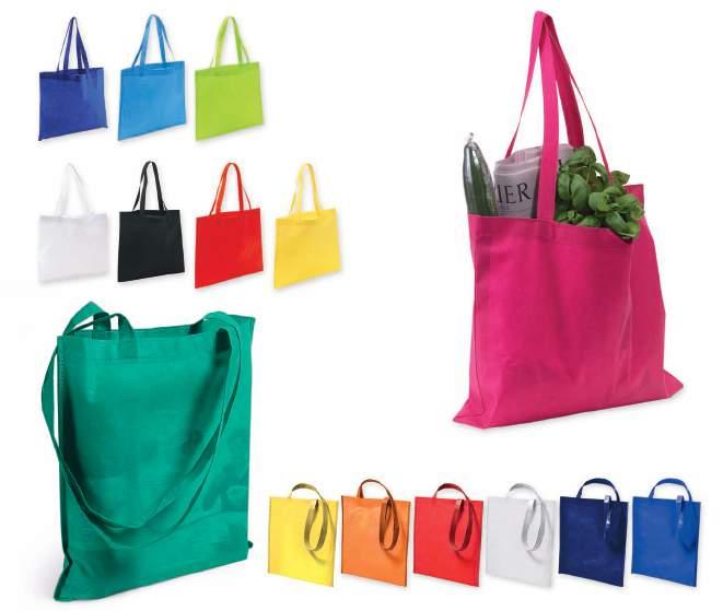 BL AZ VE AQ 4022 TNT 45x37 cm Borsa da Shopping con manici lunghi. 80 gr.