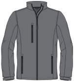 GR AY 7222 DUBLIN SOFT SHELL Giacca ergonomica da uomo, zip lunga