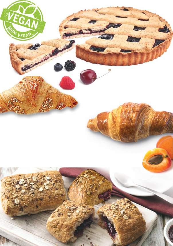 2017 CATALOGO_76_Chierici.qxd 04/04/2017 17.03 Pagina 42 Crostata vegana ai frutti di bosco COD. DF 76873 1.000 gr 2-3 ore a temperatura ambiente Novita Croissant vegano farro e quinoa COD.