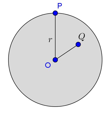 Circonferenza e cerchio Definizione Una circonferenza di centro O e raggio r è l insieme dei punti del piano che hanno da O distanza uguale a r.