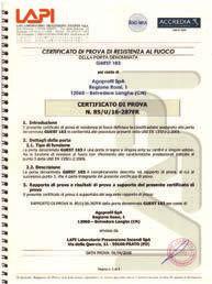 Sistemi di Qualità). Our first certification dates back to 2001.