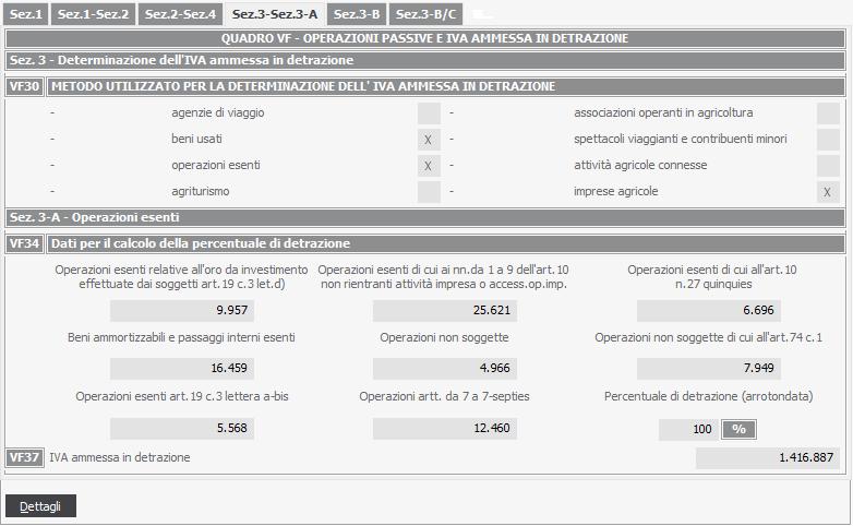 X8 - Margine lordo dei corrispettivi al 22% [25% (X4 col.1) + 50% (X4 col.2) + 60% (X4 col.