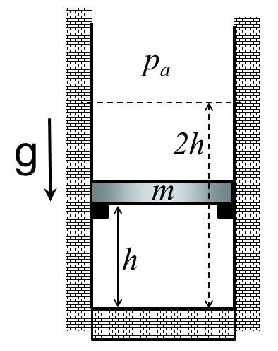 atmosferica esterna. Tutte le pareti che circondano il gas sono isolanti (vedi la figura 4). Il gas è inizialmente in equilibrio alla temperatura T i.