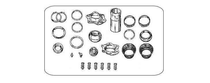 AXLE PARTS 750977 Kit revisione perno a chiave Camshaft repair kit B.P.W.