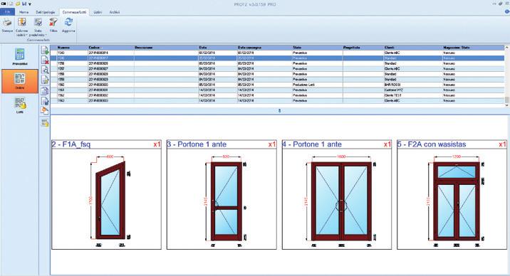 ProF2 Disponibile in quattro versioni, ProF2 è la soluzione ottimale per la gestione delle aziende produttrici di serramenti.