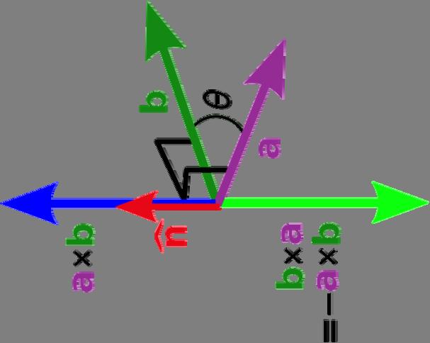 Prodotto vettoriale Il prodotto vettoriale tra due vettori, orientati, fornisce