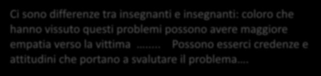 Perché l insegnante non interviene?