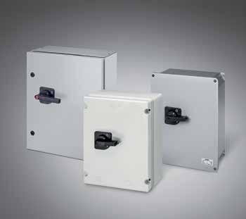 Serie ISOLATORS Interruttori di manovra-sezionatori con fusibili INVOLUCRO IN TERMOPLASTICO/ALLUMINIO/ METALLO CON PORTA INCERNIERATA - 16A-630A NORME DI RIFERIMENTO EN 60947-3 Apparecchiatura a