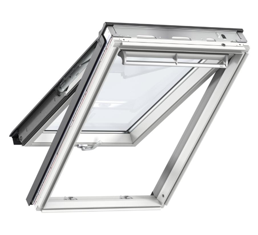 Specifiche Tecniche Finestra per tetti in legno bianca VELUX con apertura vasistas/bilico Descrizione del prodotto Realizzata con legno di pino stratificato e isolato internamente con polistirene