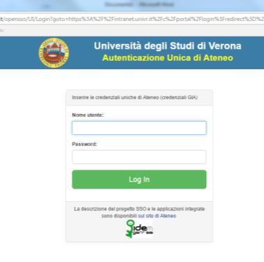 3. PIATTAFORMA E-LEARNING 3.E-LEARNING PLATFORM Accedere alla Home di Univr e cliccare su Intranet- MyUnivr. Go to the Univr Home and click Intranet- MyUnivr.