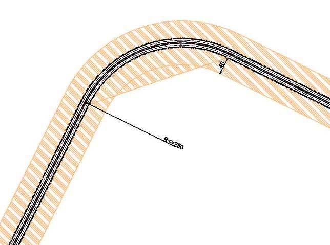 paragrafi B1 e B2 in base al tipo di strada, ove tale linea dovesse risultare esterna alla predetta corda. 4.