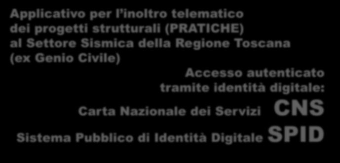 Toscana (ex Genio Civile) Accesso autenticato tramite identità