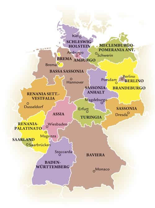 Germania: aspetti politici e amministrativi La Germania è una Repubblica Federale parlamentare, formata da 16 stati confederati.