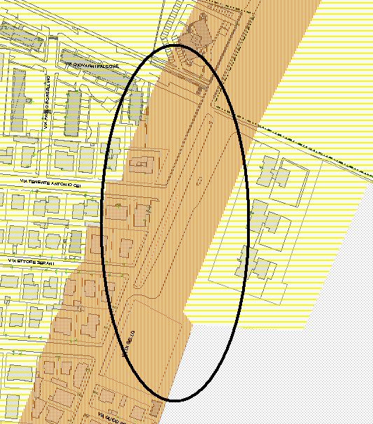 Piano Comunale di Classificazione Acustica Nel PCCA l area oggetto di approfondimento ricade prevalentemente in Classe IV e, per una piccola porzione (una striscia sul fianco Est) in Classe III; non
