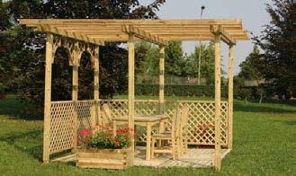 PERGOLA OCTO Struttura in pino impregnato con pilastri