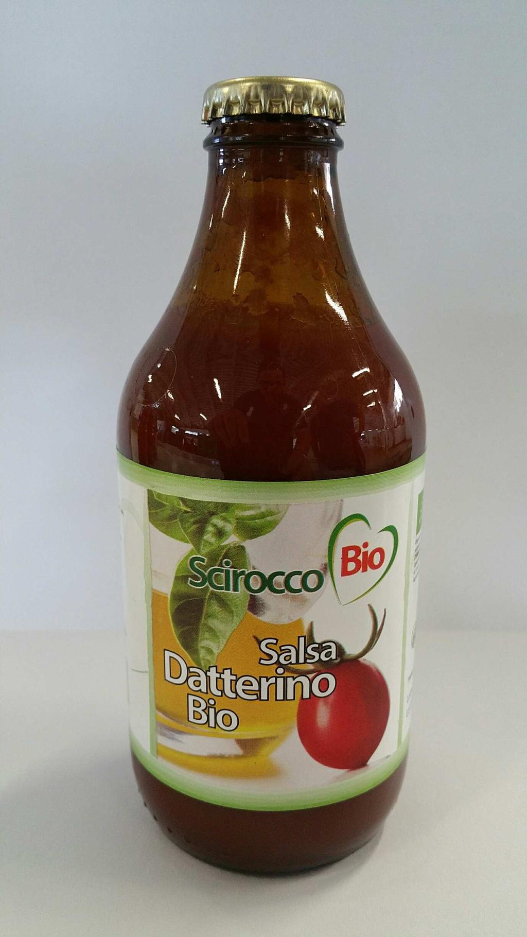 SALSA DI POMODORO CILIEGINO BIO INGREDIENTI: Pomodoro ciliegino da agricoltura biologica (95% min), olio extravergine d oliva, sale.