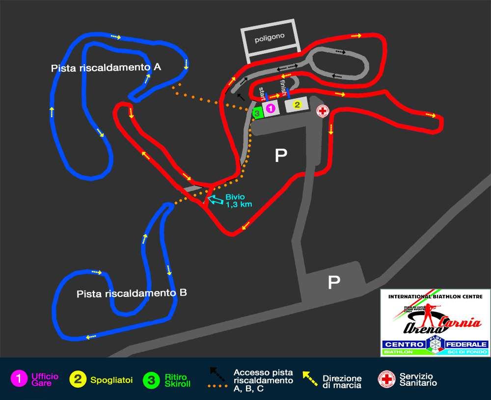 ORARI DI PARTENZA, DISTANZE E TRACCIATI DI GARA SPRINT TL Ore 9.30 qualificazioni U18 F - 1,35 Km TL Ore 9.50 qualificazioni U18 M - 1,35 Km TL Ore 10.15 qualificazioni U20 F - 1,35 Km TL Ore 10.