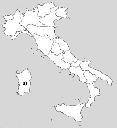 4. Nella cartina dell Italia scrivi la lettera che corrisponde alla regione, come nell esempio. Esempio: a) Sardegna 2p b) Lombardia c) Toscana d) Lazio e) Sicilia 5.