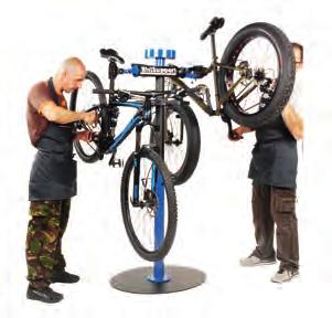 Morse a manovella per tutti i tipi di bicicletta con rivestimento interno in gomma proteggi-telaio.