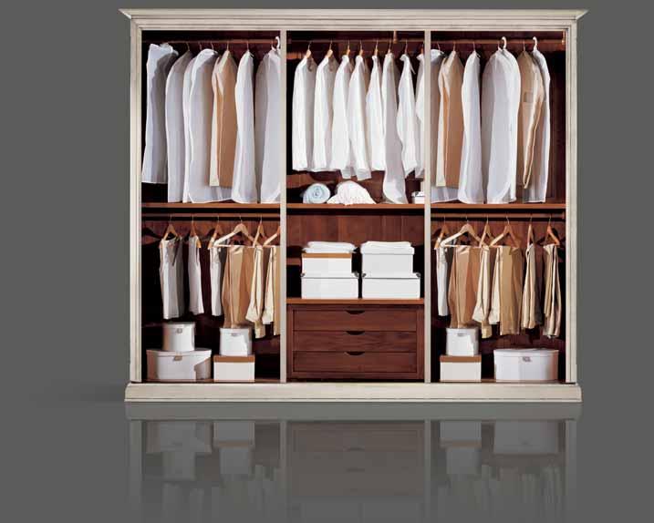 Wardrobe 3 sliding beveled doors white lacquered. cm. L. 290 - P. 69 - H. 250 Art.