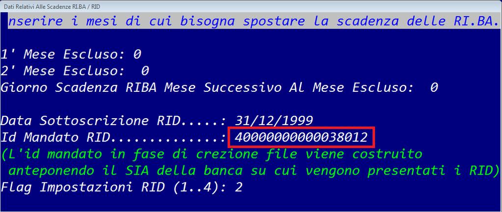 Gestione Tabella Banche (scelta 11/2/1/3) a. Modificate SOLO la propria ba