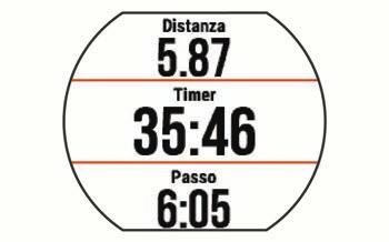 2 Recarsi all'aperto e attendere la localizzazione dei satelliti da parte del dispositivo. 3 Selezionare per avviare il timer. 4 Iniziare una corsa.