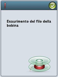 IMPUNTURE A MANO LIBERA È necessario spostare il tessuto a mano. 1. Sfiorare Arresto ago Su/Giù per selezionare la posizione dell ago in basso. 2.