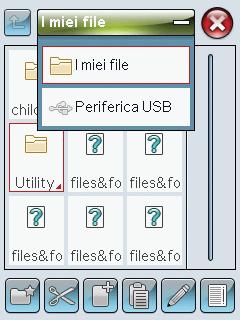 COME SFOGLIARE IL FILE MANAGER Quando il File Manager è aperto è possibile raggiungere la cartella I miei file e il dispositivo USB, se collegato.