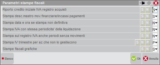 PARAMETRI GENERALI DI STAMPA (SHIFT+F7): Questi parametri sono comuni a tutta l installazione e possono essere modificati se nessun altro utente sta lavorando nel programma.