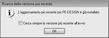 Ricerca della versione più recente del programma Fare clic su in Layout & Editing, quindi su Ricerca aggiornamenti.