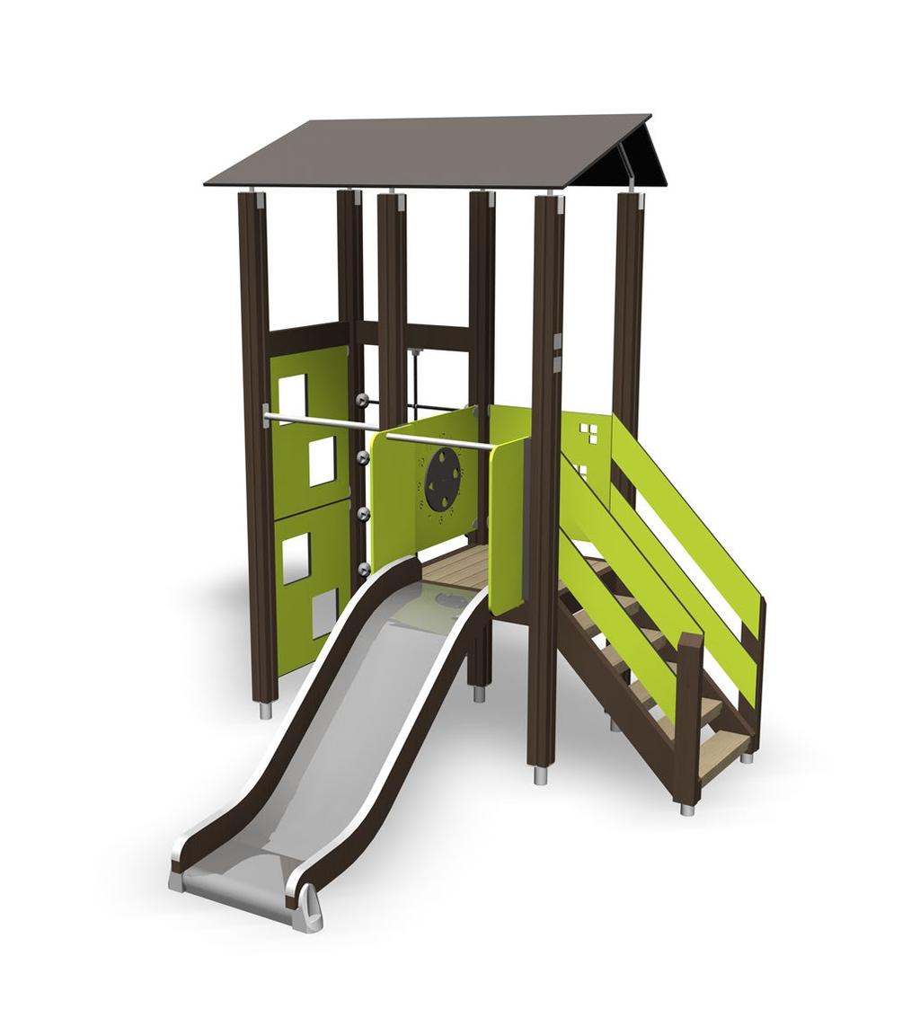 spring rider, monkey bars and play houses, many of which help children develop physical