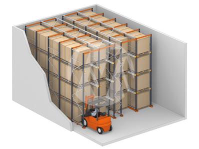 TIPOLOGIE Drive-in / drive-through stoccaggio di grandi volumi di merci pesanti e per articoli possibilmente omogenei