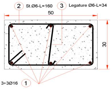 ESEMPIO N 1 Verificare un pilastro in c.a. di sezione rettangolare 30x50, realizzato con calcestruzzo di classe C25/30 e armature metalliche del tipo B450C.