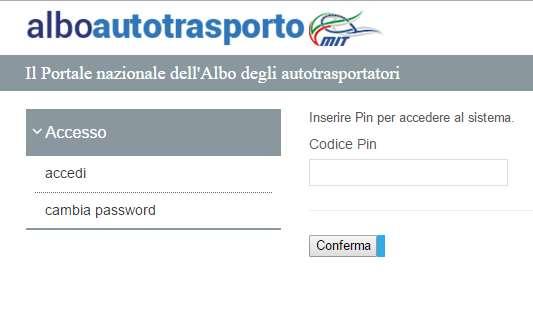 2.1.2 Inserimento PIN Per gli utenti muniti di PIN, il sistema propone in automatico, alla selezione del servizio di interesse, la maschera per l inserimento e verifica del PIN: 2.