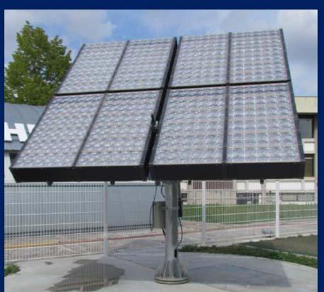 Impianti fotovoltaici a concentrazione Lente di Fresnel (1,76 kw p installata, η e =26%) Modello: Eco-Energy (customizzato) Produttore: Arima