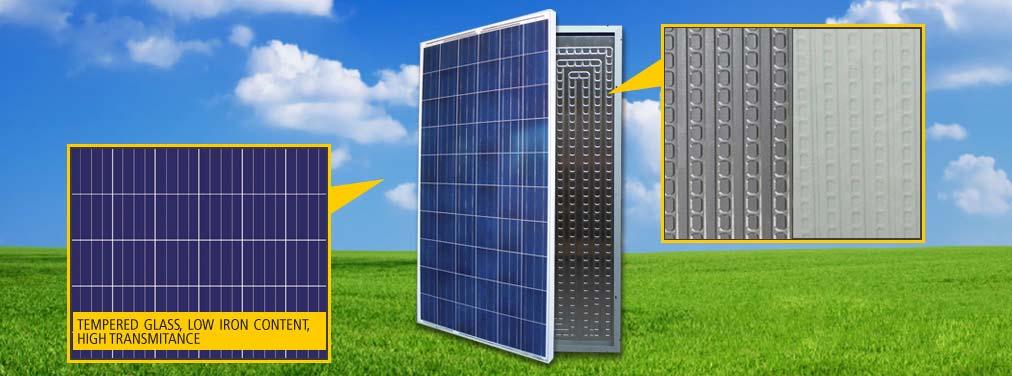 Impianto ibrido solare/fotovoltaico Impianto ibrido Pannello fotovoltaico cogenerativo Sulla superficie «cieca» del pannello fotovoltaico è posizionato uno scambiatore di