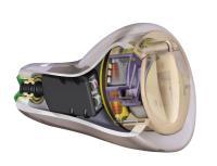 1.2 Funzionamento di protesi acustica Fig. n. 4 Immagine riferita ad una protesi acustica endoauricolare. Il microfono raccoglie i segnali acustici (onde sonore) e li trasforma in segnali elettrici.