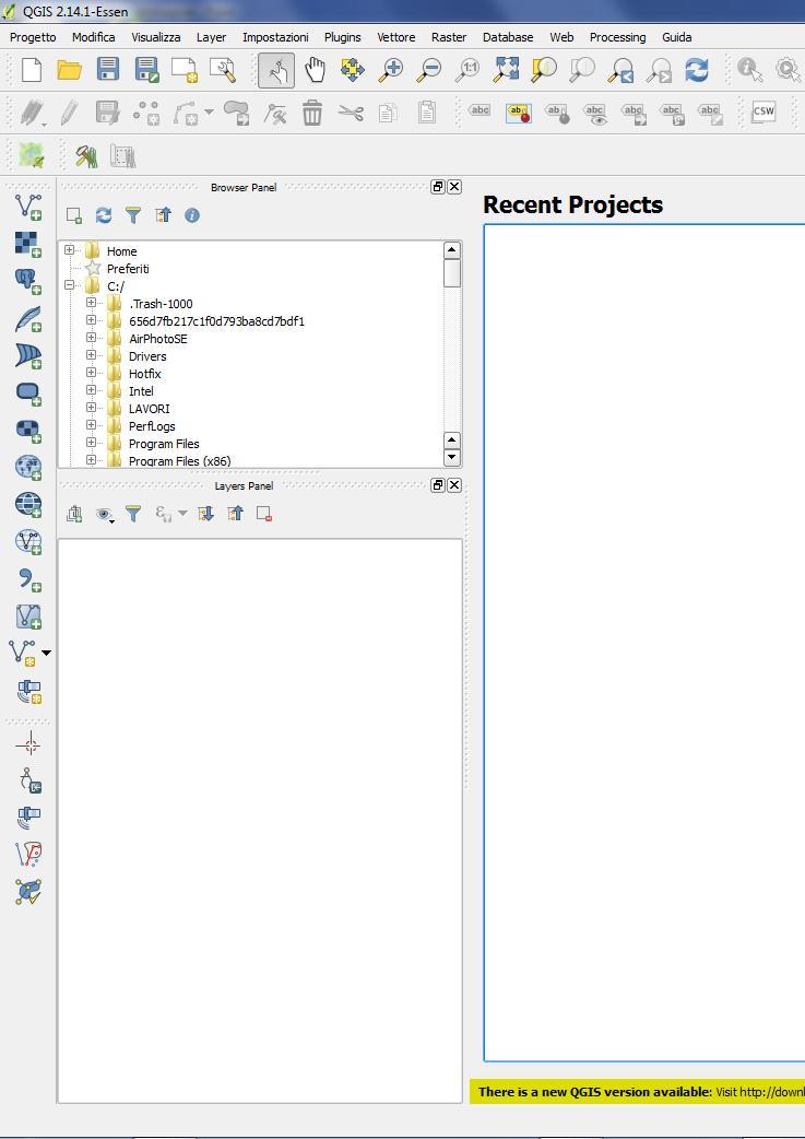 QGIS, per navigare nelle location e mapset