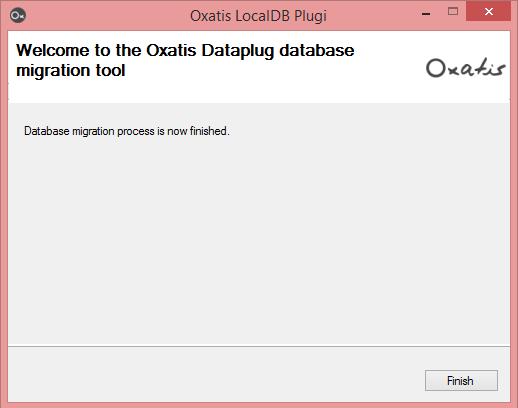 Cliccando sul pulsante «Finish», la finestra dello strumento di migrazione LocalDB si chiude e il programma termina l esecuzione. Controllo del DataPlug Avviare il DataPlug e controllare nel menu «?