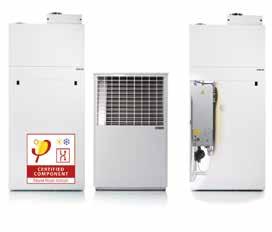 Cuore della Compact P è il recuperatore di calore passivo a flussi in controcorrente capace di ridurre al minimo la spesa energetica per il ricambio d aria e assicurare la massima qualità dell aria