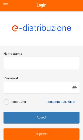 - Scarica la App di e-distribuzione dallo store delle app del tuo smartphone: