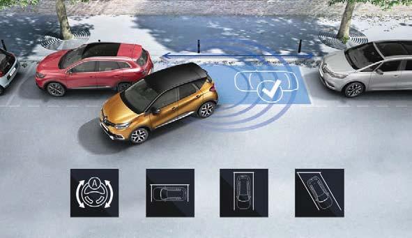 Nuovo Renault CAPTUR tiene gli occhi sempre aperti: calcola lo spazio per aiutarti nelle manovre di parcheggio,