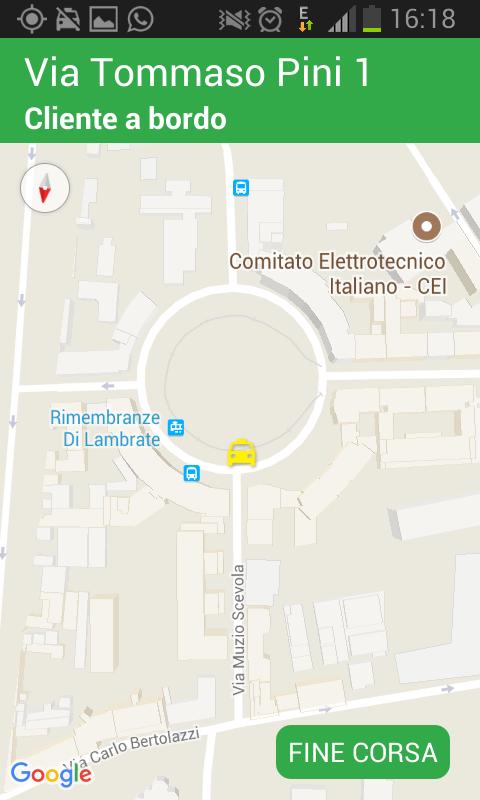 Giunti a destinazione Dopo essere arrivato all indirizzo di destinazione del Cliente bisogna cliccare il tasto