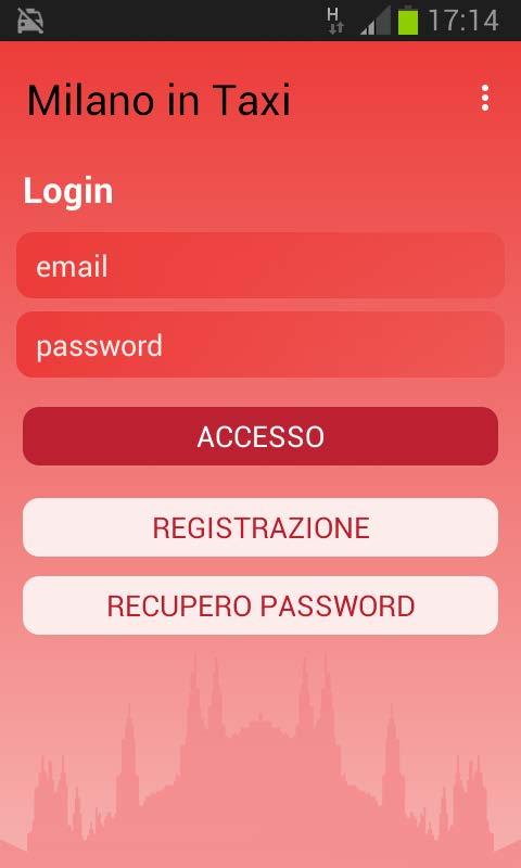 Login Dopo la registrazione Per effettuare il LOGIN è necessario inserire la propria EMAIL e la PASSWORD ricevuta per email al termine della registrazione Infine