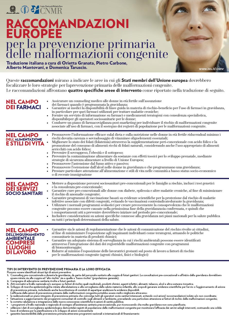 In linea con questa iniziativa il CNMR sta finalizzando anche la realizzazione di un poster divulgativo delle Raccomandazioni (Figura 1) attraverso la traduzione e l adattamento in lingua italiana