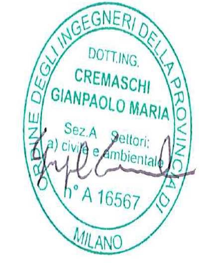 Iscrizioni, appartenenza ad organizzazioni, ruoli istituzionali Dal 1995 Iscritto all Ordine degli Ingegneri della Provincia di Milano al n A 16.