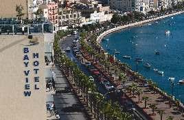 MALTA, Sliema St. Bayview Hotel *** Complesso strategicamente situato a Gzira, la zona terminale di Sliema verso La Valletta. La posizione è veramente perfetta, al centro della baia di Marsamxett.