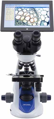 LA MICROSCOPIA Microscopi biologici B-193 B-192 B-190TB Modelli Testa Oculari Revolver Obiettivi Tavolino Messa a fuoco Condensatore Illuminatore B-191 Monoculare, 10x/18mm Quadruplo inverso 4x, 10x,