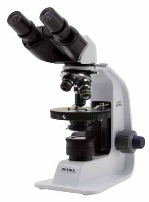 Microscopi serie B-150POL La serie B-150POL è adatta per analisi con luce polarizzata, essendo fornito di un polarizzatore e un analizzatore removibili.