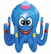 Inflatable octopus with rings (Ø 13 cm) for water games. Mod. WELLNESS JUNIOR cod.